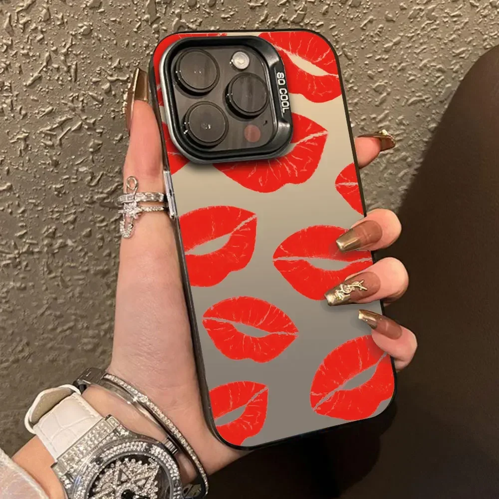 Funda de lujo con labios rojos para Tecno Camon, carcasa para teléfono, 30, 20 Pro, 4G, 5G, Pop, 7, 8 Pro, Itel P55, 4G - imagen 3