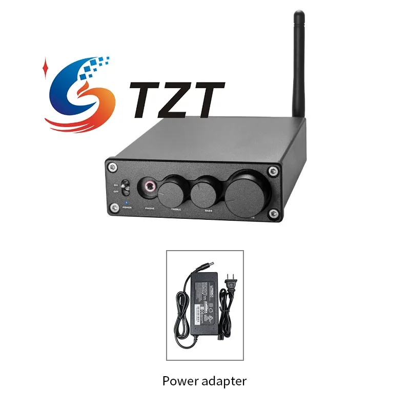 TZT Heareal negro/plateado G2 Bluetooth5.0 amplificador de potencia estéreo2.0 2x200W amplificador Digital HiFi de alta potencia TPA3116