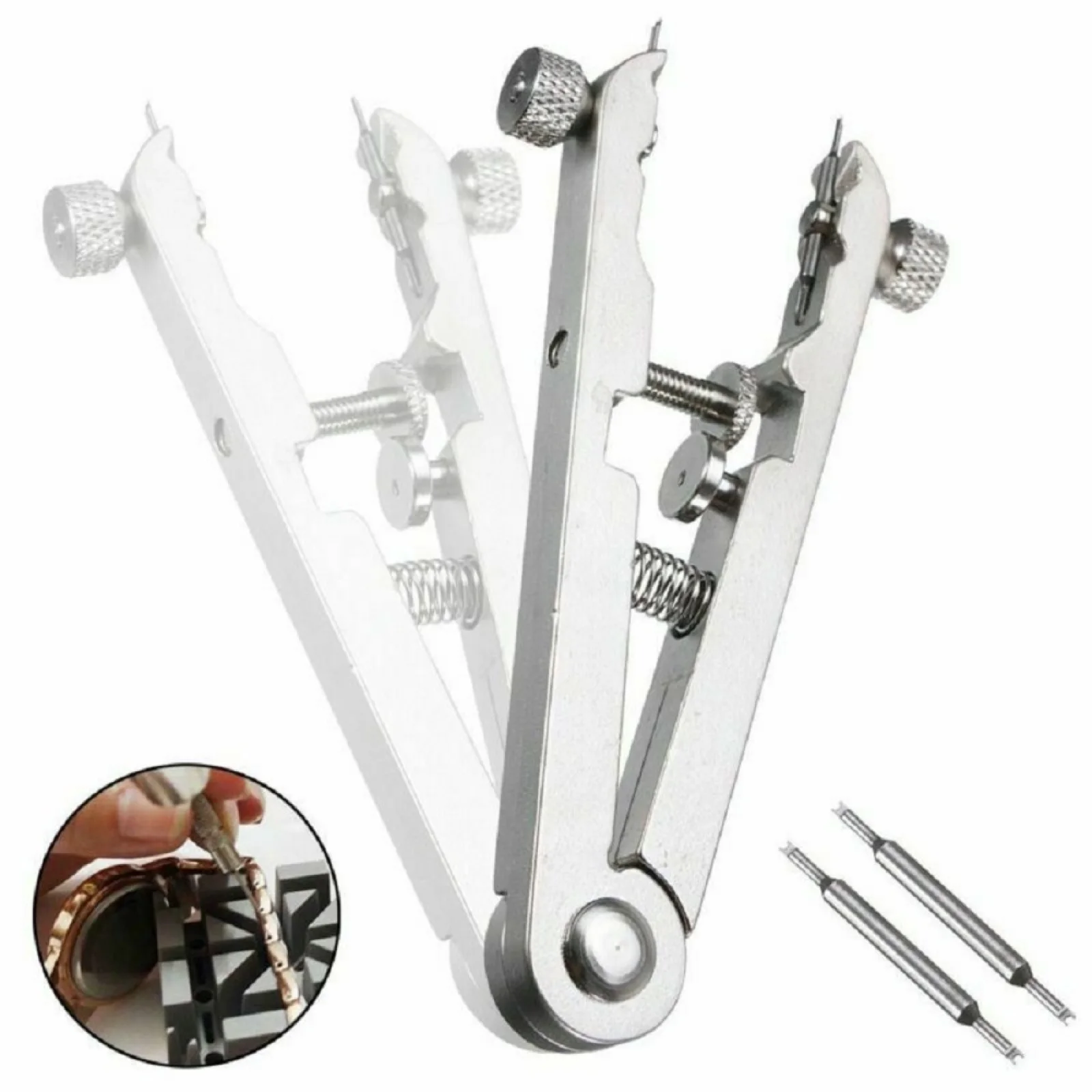 Kit de herramientas de alicates de barra de resorte de reloj, pinzas de barra de resorte para pulseras de reloj, herramienta de reparación de extracción de correa y 2 pines para ROLEX 6825