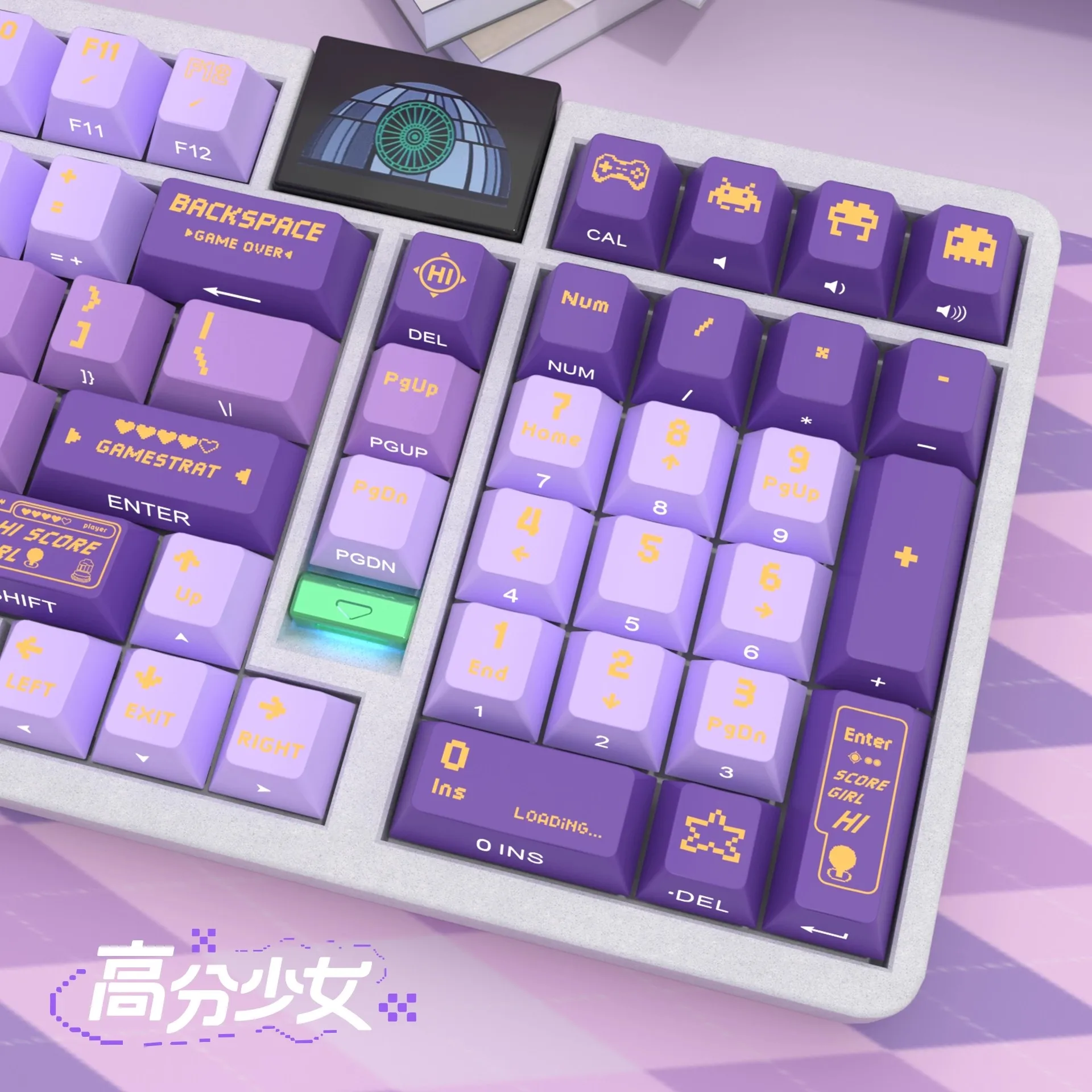 Juego de teclas con tema de chica de alto decotado, teclas de perfil de cereza grabadas lateralmente de Anime PBT, tapa de tecla personalizada para regalo de teclado mecánico - imagen 3