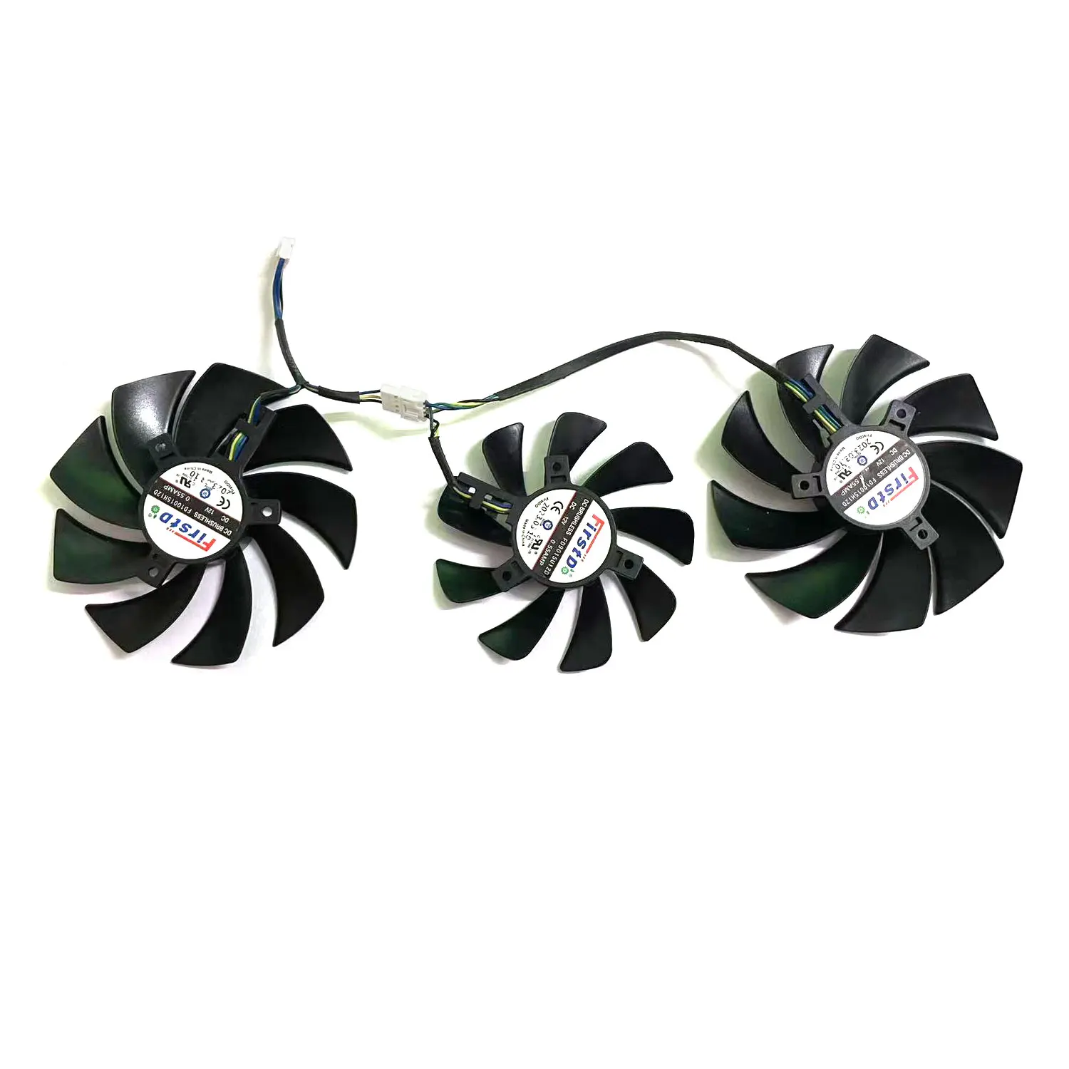 95MM FD10015H12D 85MM FD9015U12D 4PIN para Powercolor Radeon RX6700XT 6750 6750XT 6800 6800XT 6900XT 6950XT Red Devil OC - imagen 4