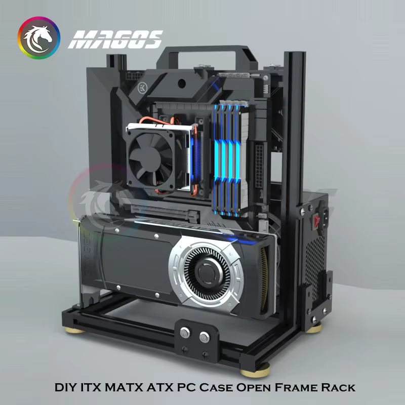 Gabinete Gaming Abierto Aluminio ITX/MATX – Refrigeración Óptima - imagen 3