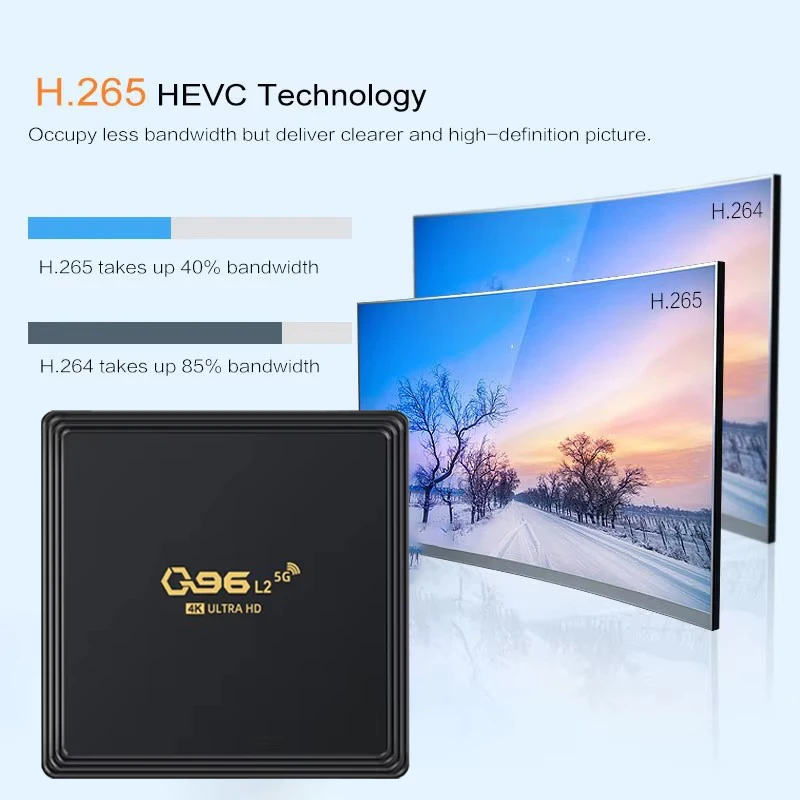 Dispositivo de TV inteligente Q96 L2, decodificador con Android 12, Amlogic S905 L2, cuatro núcleos, 4G, 5G, Wi-Fi, HD, 4K, BT, reproductor Multimedia, iptv - imagen 3