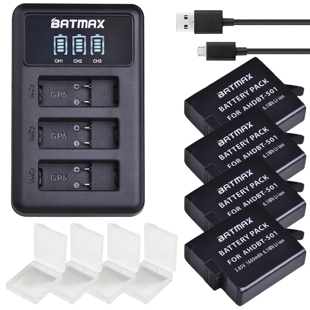 Batería GoPro Batmax + Cargador USB para Hero 5 6 7 8 - imagen 4
