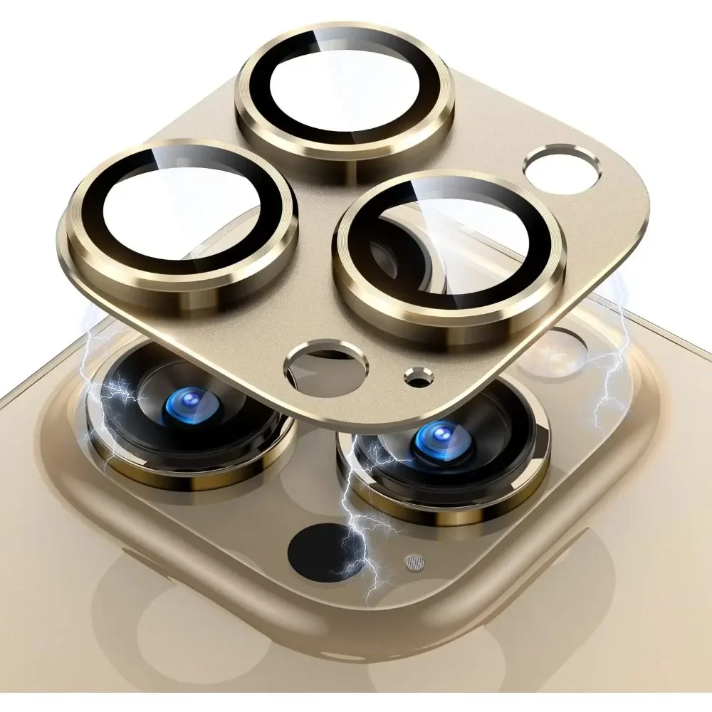 Protector de lente de cámara de Metal para IPhone 16 15 Pro Max 14 Plus 13 Mini 15Pro 14Pro 15Plus 13Pro cubierta protectora de vidrio templado - imagen 2