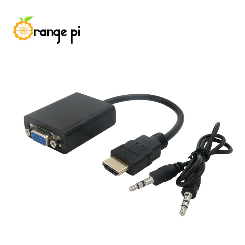 Cable naranja Pi HDMI a VGA de 17cm, línea de transmisión anti-interferencias, funciona con Monitor de hasta 720P - imagen 2