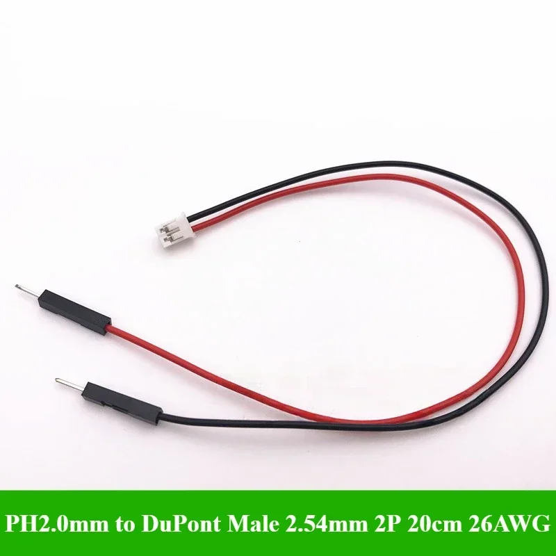 Cable Terminal PH2.0 a DuPont macho 2,54 PH2.0mm 2/3/4/5/6P a 2,54mm cabeza macho DuPont Cable electrónico línea de conector 20CM 26AWG - imagen 5