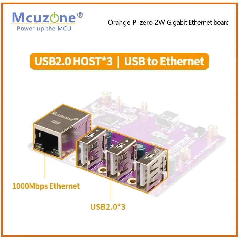 Placa de expansión Orange Pi Zero 2W Gigabit Ethernet UNO R3 Compatible con puerto MicroSD WiFi Bluetooth incorporado - imagen 5