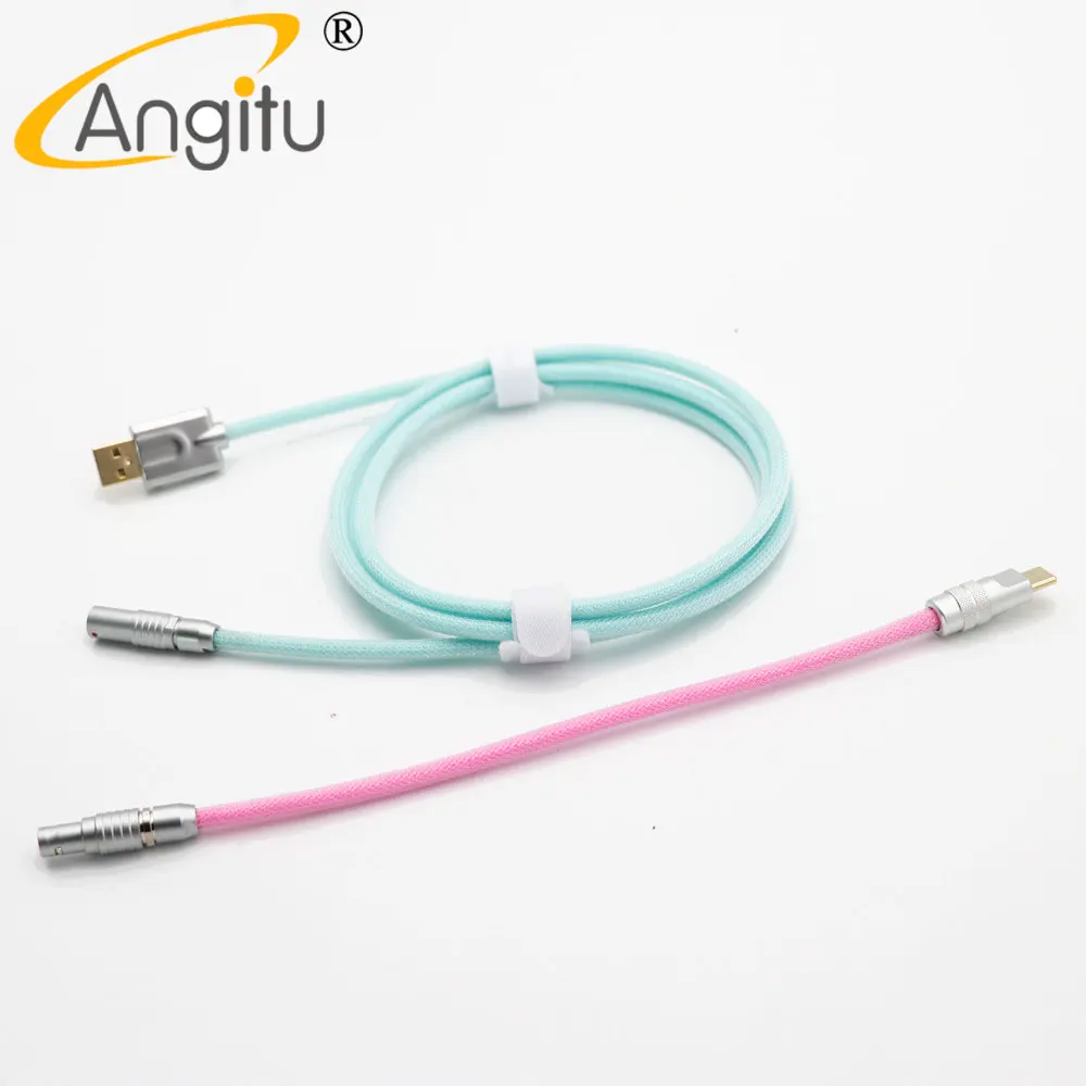 Angitu-Cable de Aviador USB a tipo C, Conector personalizado de teclado mecánico tipo C, Mini 5 pines, Micro Cable con aviador 0B PHG FGG - imagen 4