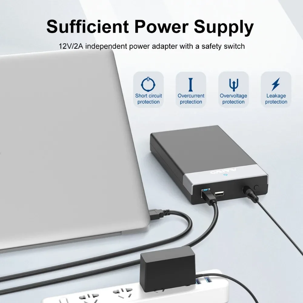MAIWO-carcasa de disco duro externo para PC y portátil, carcasa de HDD 3,5 2,5 SATA a USB 3,0, adaptador para SSD de 2,5 "y 3,5" - imagen 5