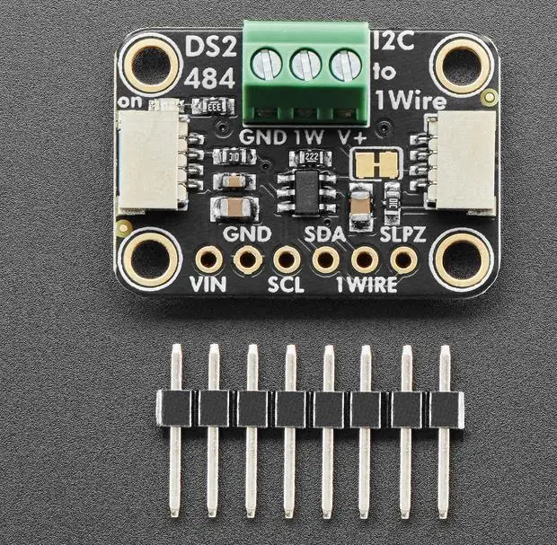 5976 DS2484 Adaptador de bus I2C a 1 cable Breakout - STEMMA QT / Qwiic JST SH 1 mm - imagen 2