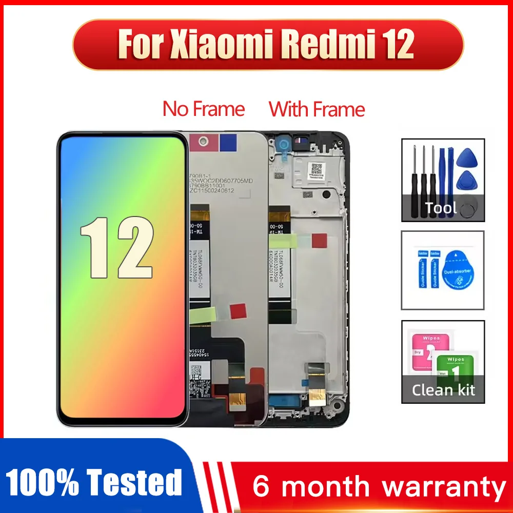 6,79 ''para Xiaomi Redmi 12 LCD 23053RN02A pantalla táctil digitalizador montaje para Xiaomi Redmi 12 5G LCD Panel de repuesto - imagen 2