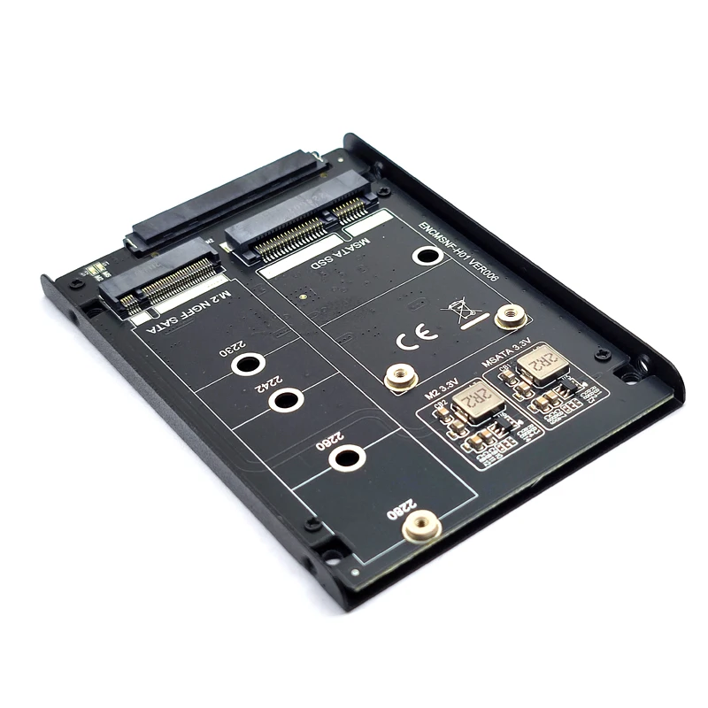 Tarjeta adaptadora de SSD a SATA 3,0, carcasa de Metal de 2,5 pulgadas, 6Gbps, con enchufe SATA a M.2, SSD B + M Key, adaptador JBOD - imagen 5
