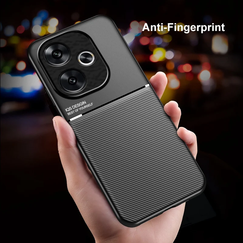 Funda magnética de cuero PU para Xiaomi Poco F6 Pro, carcasa trasera mate de silicona, protección completa para Redmi Turbo 3 5G - imagen 2
