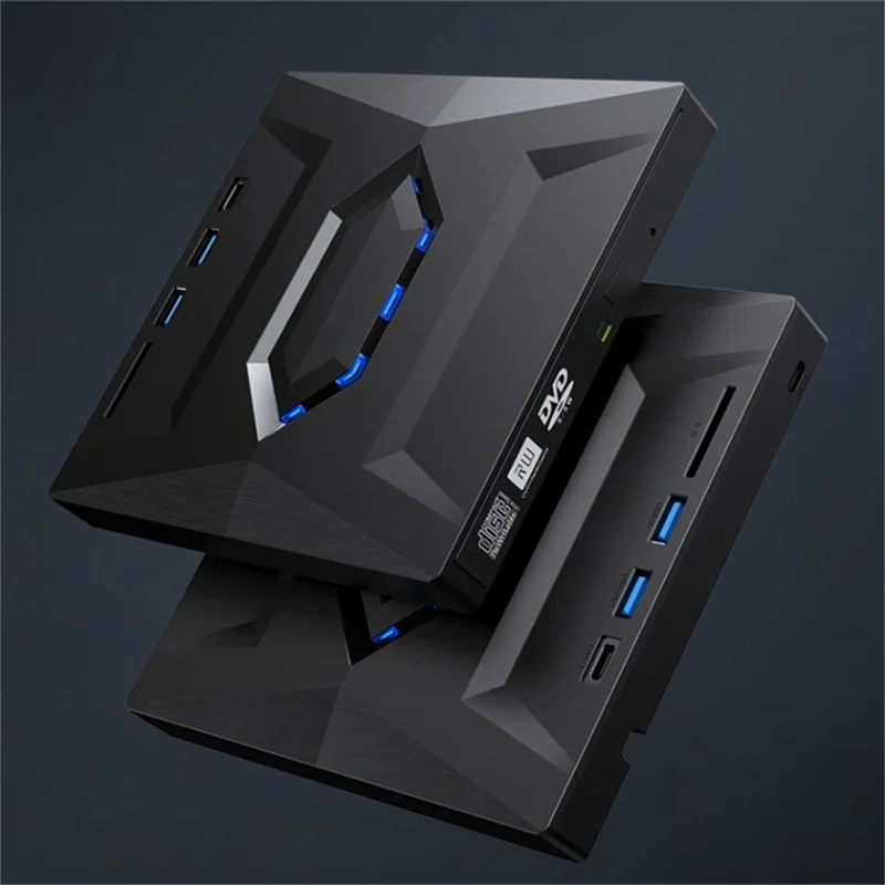 USB3.0 TIPO 3 en 1 Unidad móvil externa multifunción Grabador de CD DVD, tarjeta SD, reproductor de disco U Velocidad de lectura CD Rom 24X CD-RW - imagen 4