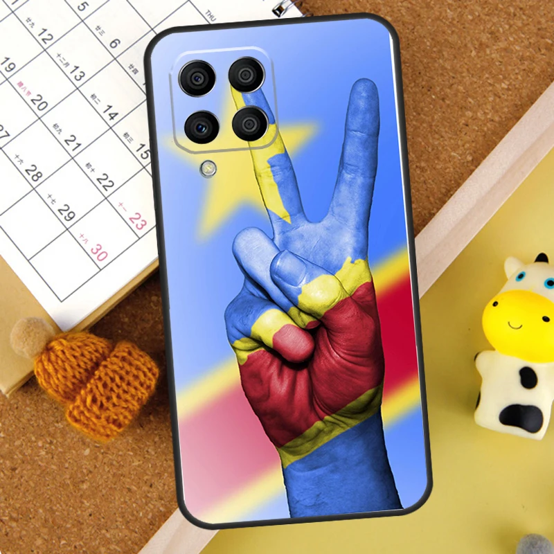Funda con bandera de la República Democrática del Congo para Samsung Galaxy M15 M35 M55 M33 M21 M31 M16 M36 M56 M53 M13 M12 M32 M52 M14 M34 M54 - imagen 4