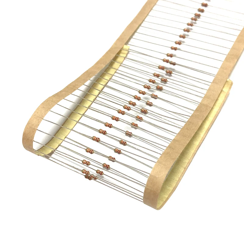 100 Uds 1/8W resistencia de película de carbono 5% 2R 20R 200R 2K 20K 200K 2 20 200 R K Ohm 0,125W 0R--1M