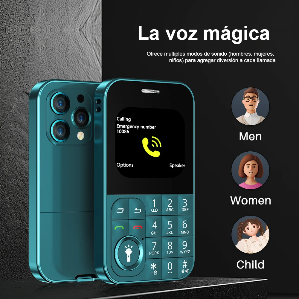 SERVO V9 estilo tarjeta teléfono móvil 2G GSM voz mágica lista negra velocidad Dial Radio FM MP3 Dual SIM botón de espera teléfonos móviles pequeños - imagen 5