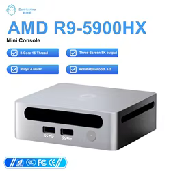 GenMachine 5900HX Mini PC Gaming con Windows 11 y Wi-Fi 6
