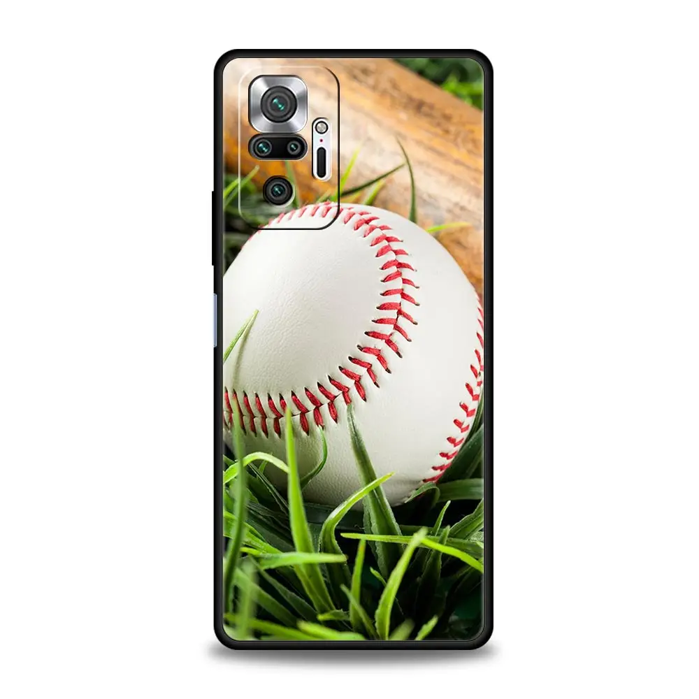 Funda de teléfono para Xiaomi Redmi Note 14 13 12 5G 11 10 Pro Plus 4G 9S 9 14C 13C 12C 10C 9C 9A funda suave de TPU béisbol - imagen 3