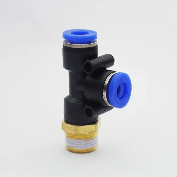 PD4 6 8 10 12mm-(M5" 1/8" 1/4" 3/8" 1/2") Conector de unión T neumático Componentes neumáticos Accesorios Neumáticos - imagen 4
