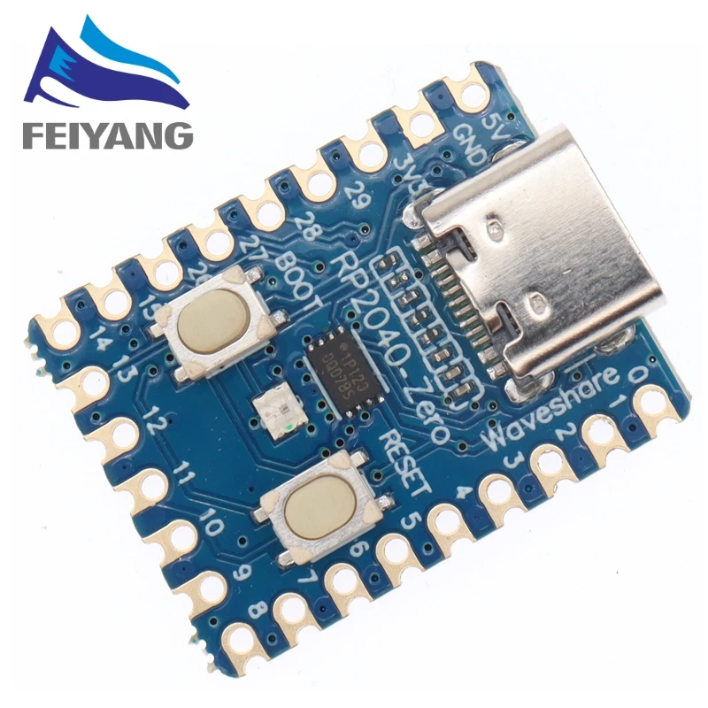 3 piezas RP2040-Zero para microcontrolador Raspberry Pi PICO módulo de placa de desarrollo Dual-core Cortex M0 + procesador 2MB Flash - imagen 4
