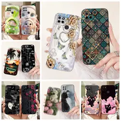 Para Realme C21Y C25Y funda de lujo pintada con caramelo funda de teléfono de protección completa para Realme C25Y C 21 Y RealmeC21 Y Fundas parachoques