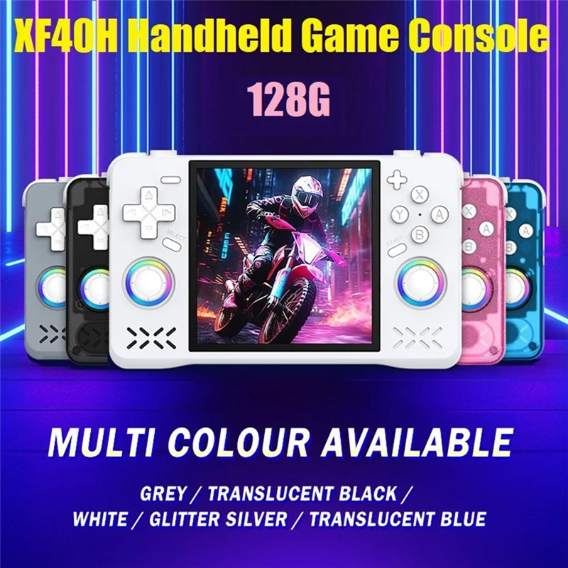 Consola de juegos portátil Retro XF40H, pantalla IPS de 128G y 4,0 pulgadas, soporte Linux, Wifi, RGB, Joystick 3D, reproductor de juegos de bolsillo portátil - imagen 2