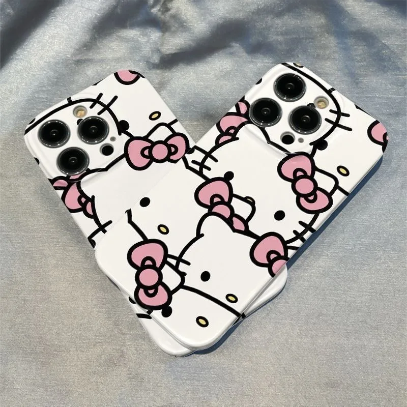 Sanrio funda de teléfono Hello Kitty para Samsung Galaxy S20, S21, S22, S23 FE, Note 9, 10 Pro Plus, Ultra 4G, 5G, brillante, HD, dura, PC - imagen 3