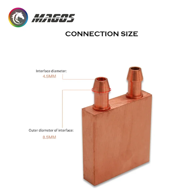 PC CPU GPU Northbridge Waterblock cobre puro Universal para Intel, AMD y MCU 40*40 40*80 50*50mm - imagen 2