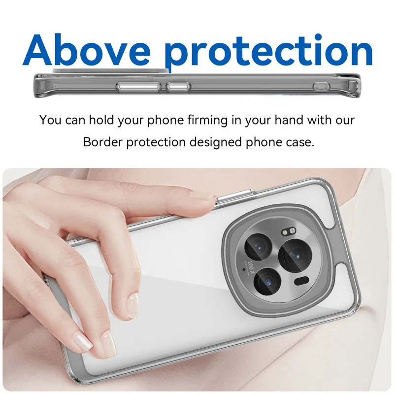 Para Honor Magic 6 Pro funda ELVEV transparente PC + TPU cubierta protectora trasera transparente para teléfono - imagen 4