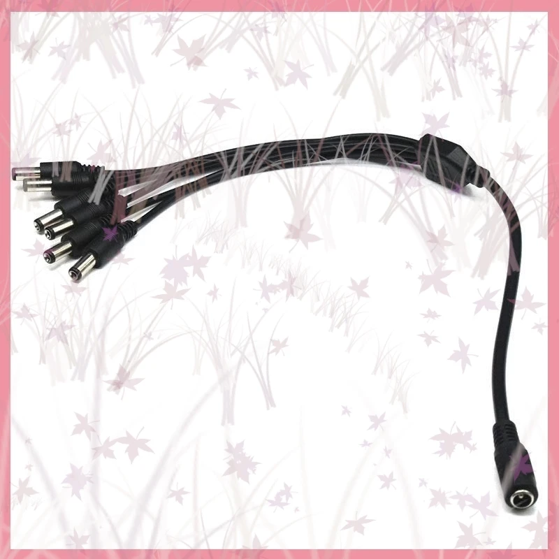 1/5/10 Uds 12V DC Power 1 hembra a 6 macho divisor 5,5*2,1mm Cable de enchufe para cámara de seguridad CCTV adaptador de fuente de alimentación B6 - imagen 4