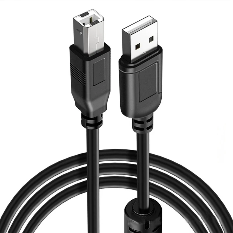 Cable de impresión USB2.0 de cobre, escáner cuadrado de 1,5 M, línea extensible A a B, Cable macho para Samsung Brother HP EPSON, Cable de impresora