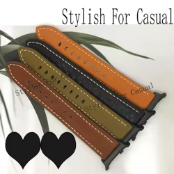 Para Samsung Galaxy Watch Ultra 47mm accesorios para reloj inteligente entusiastas del gimnasio correa ajustable de cuero sintético pulsera elegante