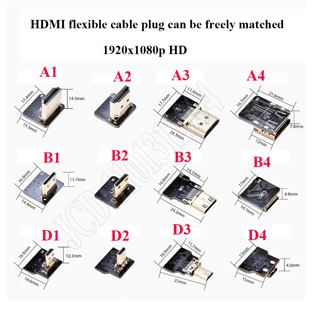 Cinta FPV Compatible con HDMI Cable plano Flexible Raspberry Pi 4 Micro HDMI a HDMI/Mini HDMI hembra 90 grados FFC 20 pines - imagen 4