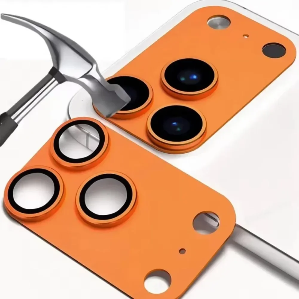 Protector de lente de cámara Armor HD 9H para IPhone 17 Pro 17 Pro Max, anillo de Metal de aluminio, tapa de película de vidrio templado - imagen 4