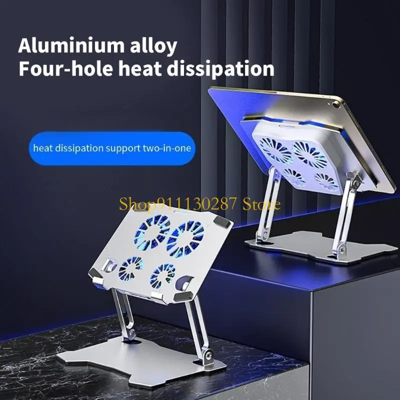 Soporte del soporte del cuaderno portátil J1HC X16 Portable Soporte del cuaderno con altura ajustable y ventiladores Design - imagen 2