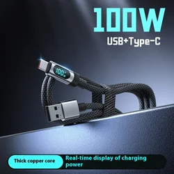 Cable USB-C 100W Pantalla Digital LED - Carga Rápida Samsung Xiaomi Huawei
