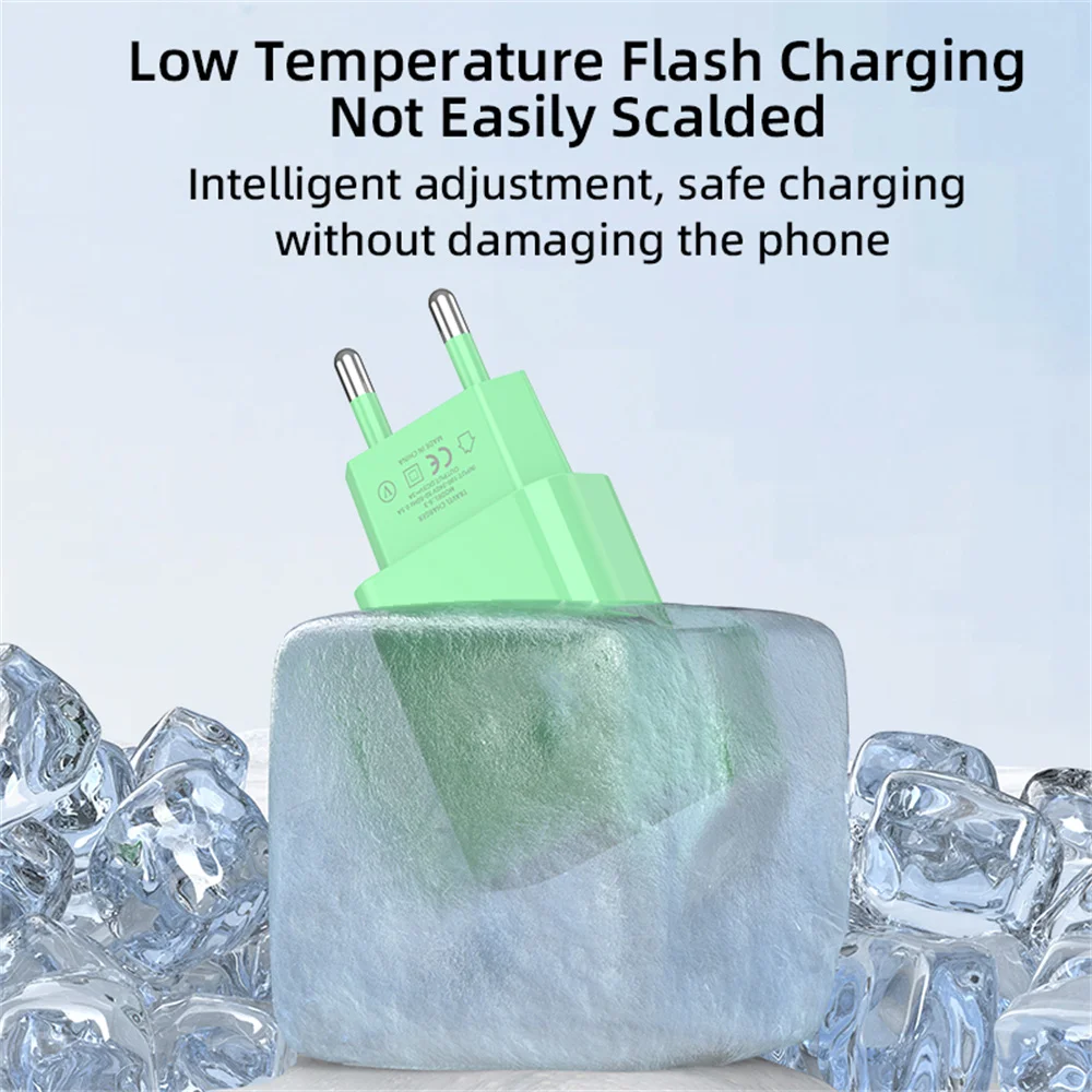 Cargador USB de 10W, adaptador de cargador de teléfono móvil de carga rápida de 5V 2A para iPhone, Samsung, Xiaomi, Huawei, cargador de pared portátil con enchufe UE/EE. UU. - imagen 5