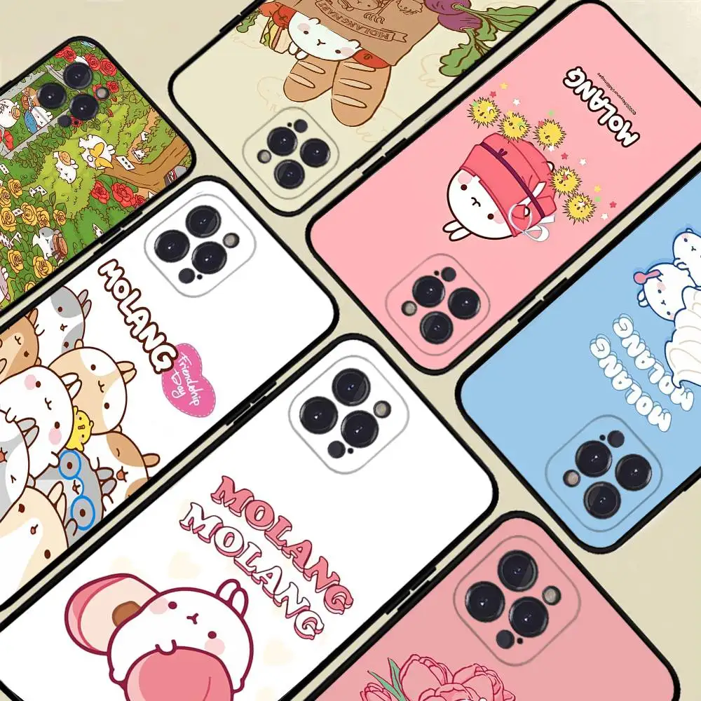 M-Molangs funda de teléfono para iPhone 16 15 14 13 12 Mini 11 Pro XS Max X XR SE 6 7 8 Plus funda de silicona suave - imagen 5