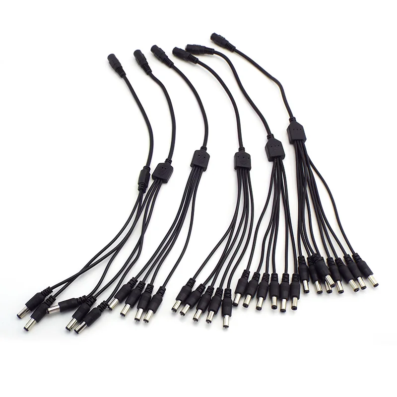 Cable de extensión divisor de corriente de 12V CC, conector Jack macho hembra de 5,5x2,1mm para cámara CCTV, tira de luz LED, adaptador de CA - imagen 5