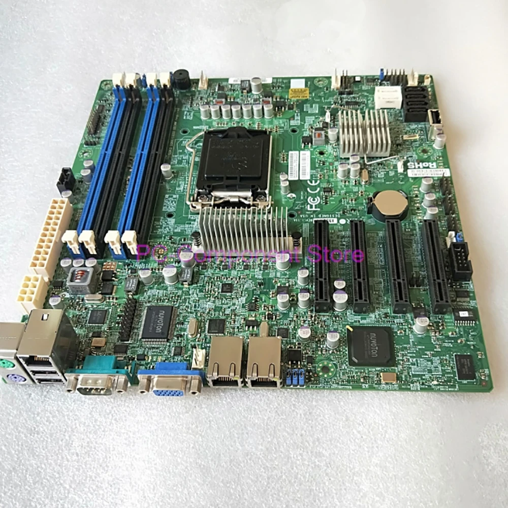 Placa base para estación de trabajo de servidor X9SCM-F, enchufe único H2 LGA1155, compatible con la serie E3-1200 E3-1200 V2 - imagen 5