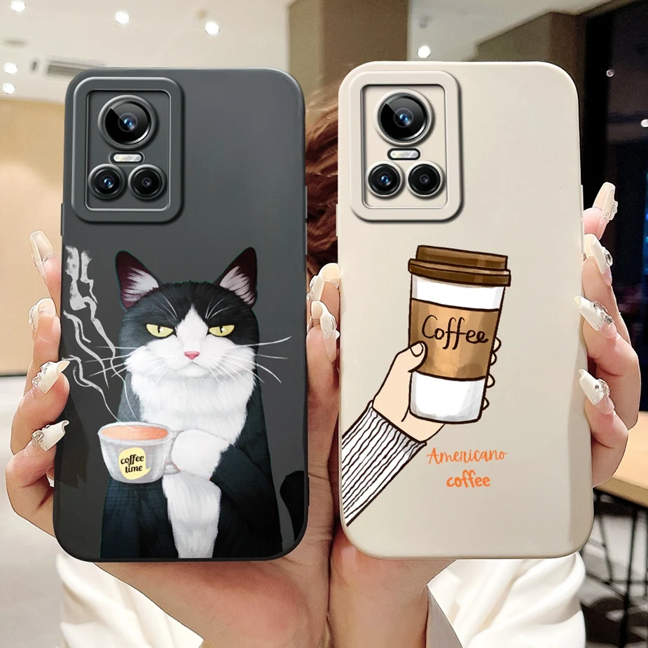 Funda de teléfono para Realme GT Neo 3 RMX3561, cubierta elegante pintada en caramelo, 6,7 ", a prueba de golpes, Realme GT Neo3, 150W, suave, TPU - imagen 2