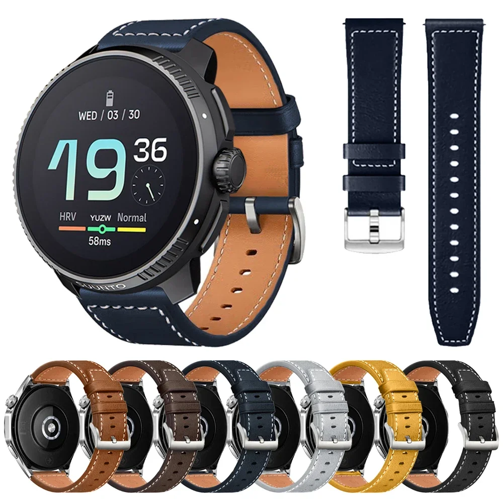 Correa de cuero de 20mm y 22mm para SUUNTO VERTICAL 9 5 Peak DLC/PRO 3, correa de reloj deportivo para SUUNTO RACE, pulsera de repuesto - imagen 2