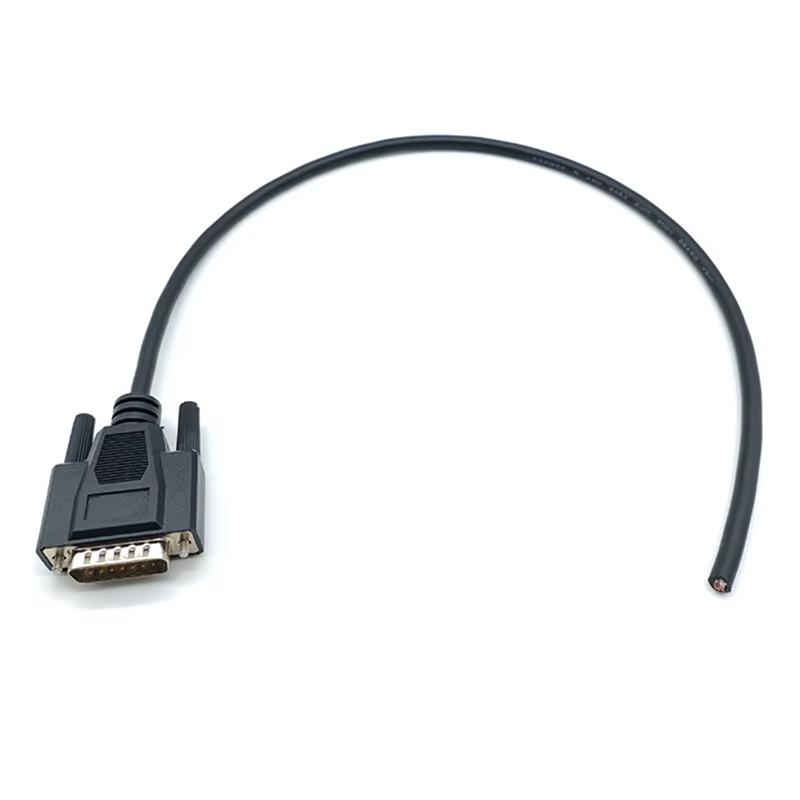 Cable de datos blindado 232 puerto serie DB9 DB15 DB25 DB37 línea de un solo cabezal de grado Industrial macho hembra junta sin soldadura 0,5-10M - imagen 4