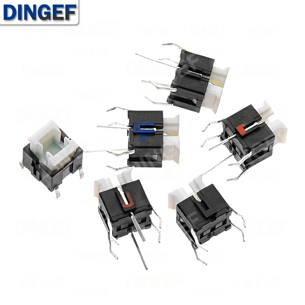 10 unids/lote Interruptor táctil Iight 6*6*7 H interruptores táctiles con LED 6X6X7 MM microinterruptor/llave 6*6*7,2mm rojo blanco azul amarillo verde - imagen 5