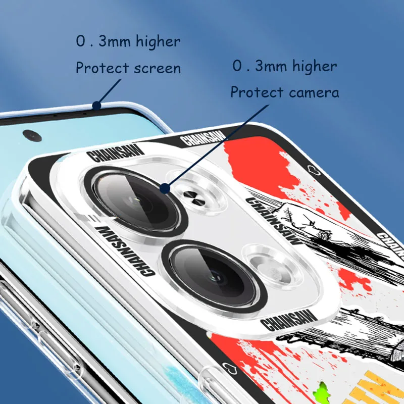 Funda de silicona para motosierra Pochita Denji, carcasa transparente para OnePlus 8, 8T, 9, 9T, 10 Pro, 9R, 9RT, Nord, One Plus 1 + 9R, 1 + 8, 1 + 8T, 1 + 10Pro - imagen 3