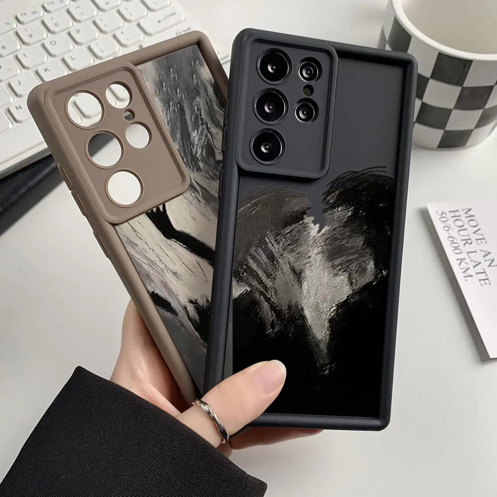 Funda estética para Samsung A55 5G S25 Ultra A54 A16 A15 A53 A35 A34 A14 A13 A06 A05 A05s A33 A25 S24 FE S23 Plus S22 funda suave