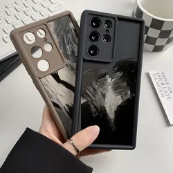 Funda estética para Samsung A55 5G S25 Ultra A54 A16 A15 A53 A35 A34 A14 A13 A06 A05 A05s A33 A25 S24 FE S23 Plus S22 funda suave