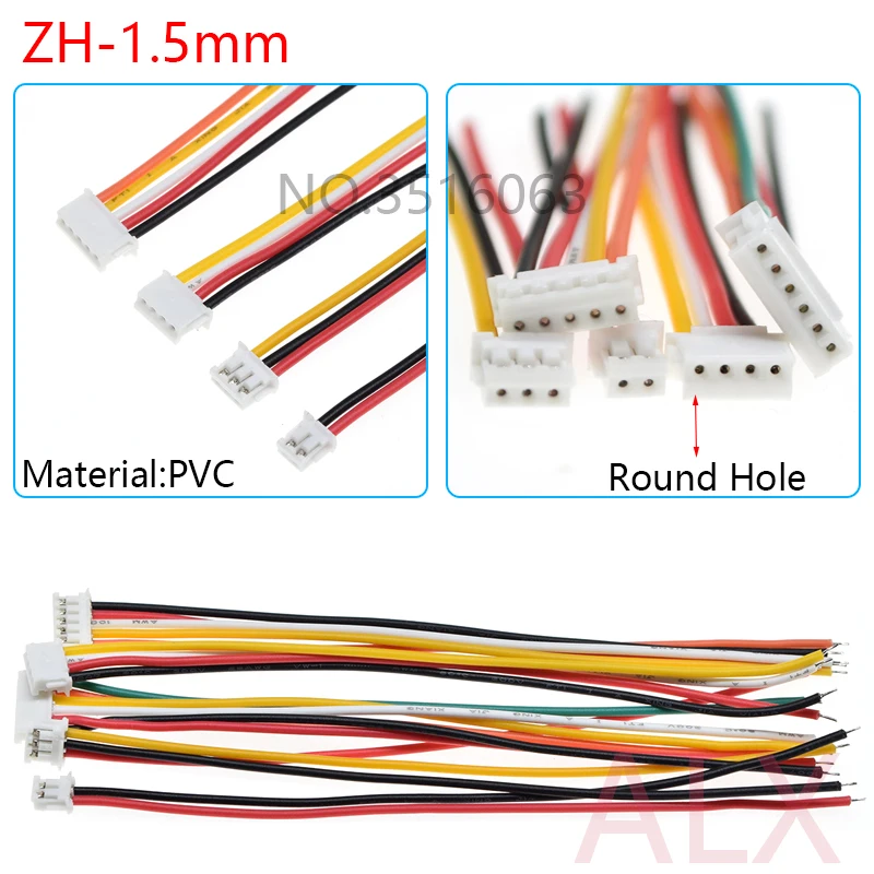 5 uds JST-1.25mm ZH-1.5mm PH-2.0mm XH-2.54mm conector macho/hembra con cable 2/3/4/5/6/7/8/10P conector de pines para Arduino - imagen 3